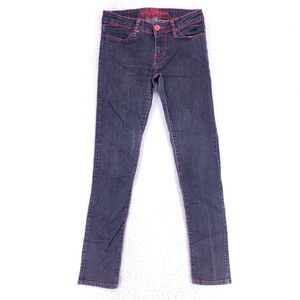 Shorty Premium Jean Denim Cotton Junior SZ 5 Black Straight Stretch VTG Mid Rise